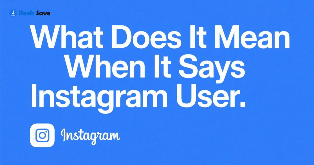 What Does It Mean When It Says Instagram User?